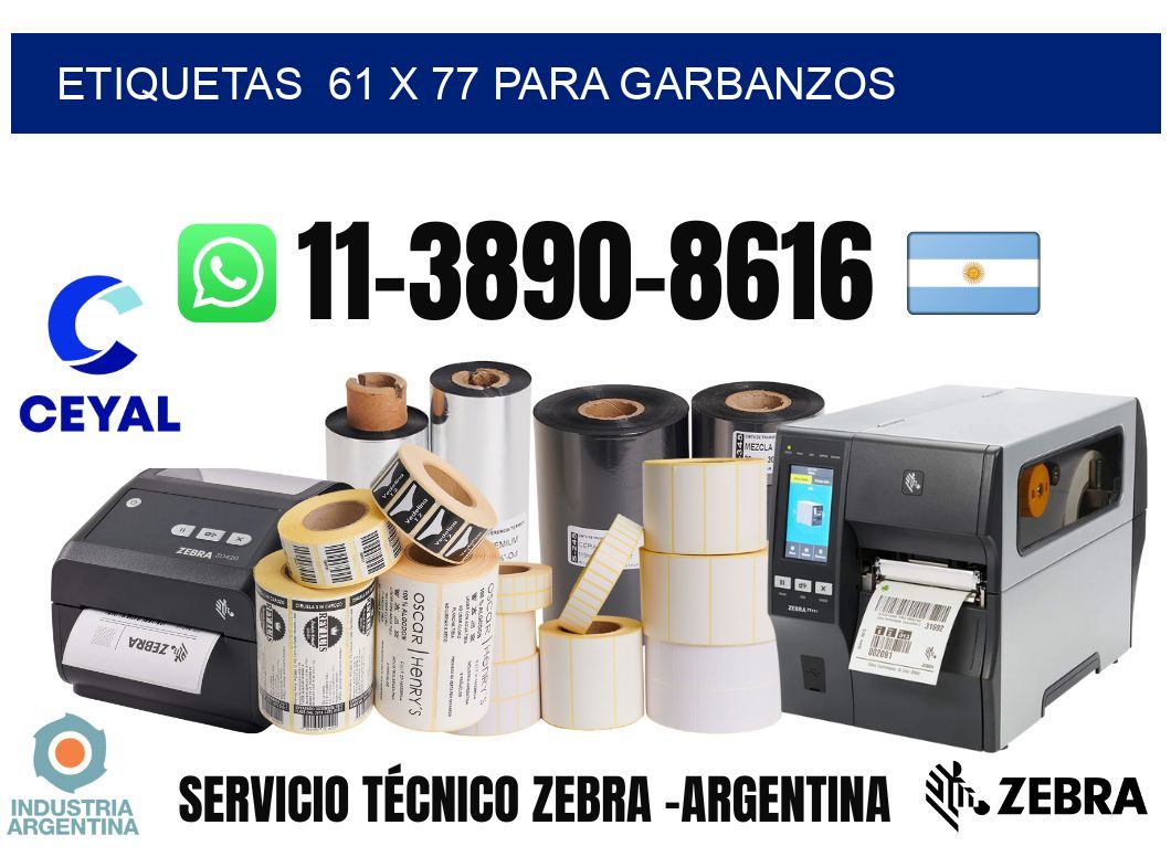 etiquetas  61 x 77 para Garbanzos
