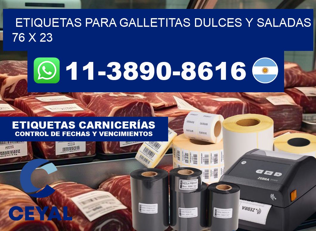 etiquetas para Galletitas dulces y saladas 76 x 23