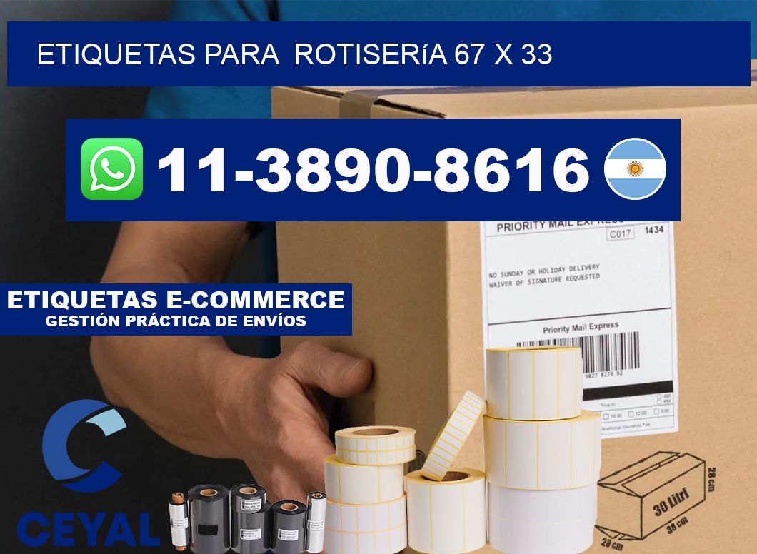 etiquetas para  Rotisería 67 x 33