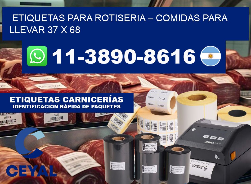 etiquetas para Rotisería – comidas para llevar 37 x 68