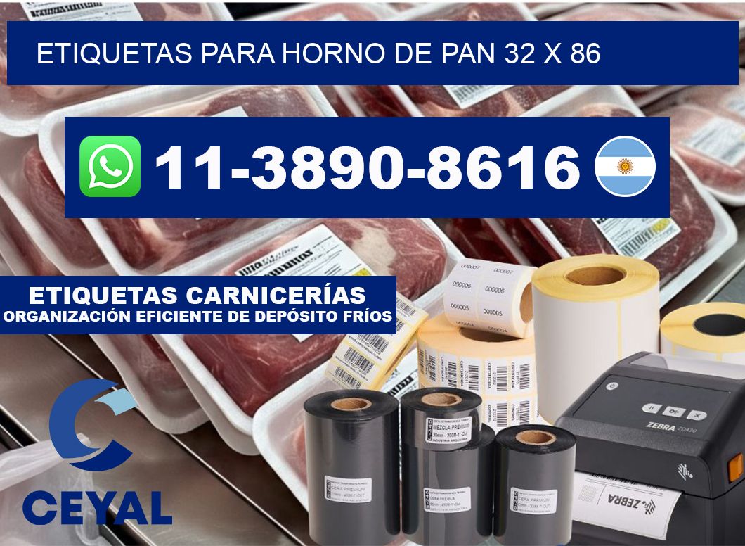 etiquetas para horno de pan 32 x 86
