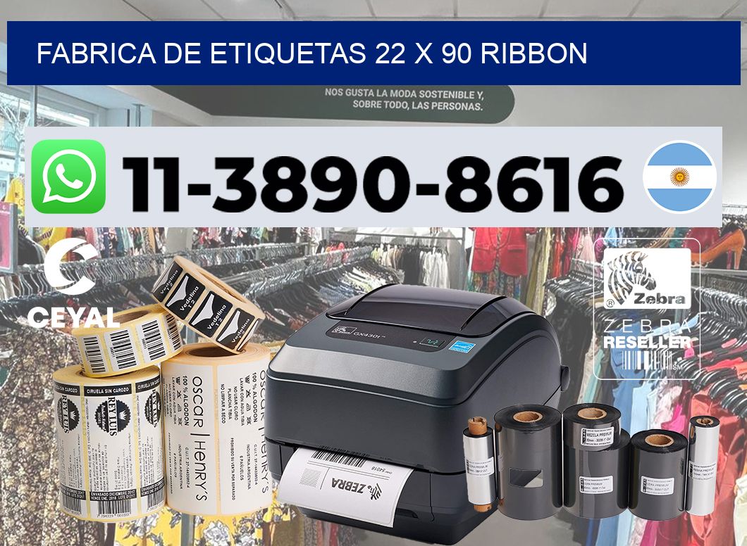 fabrica de etiquetas 22 x 90 ribbon