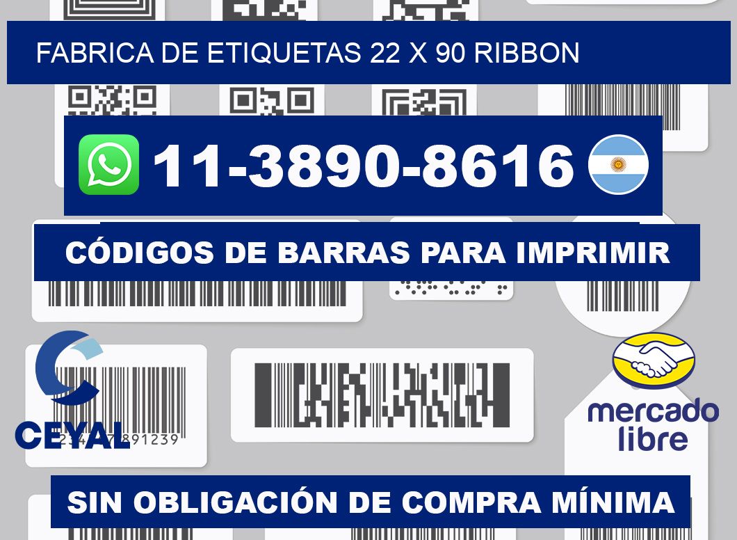fabrica de etiquetas 22 x 90 ribbon