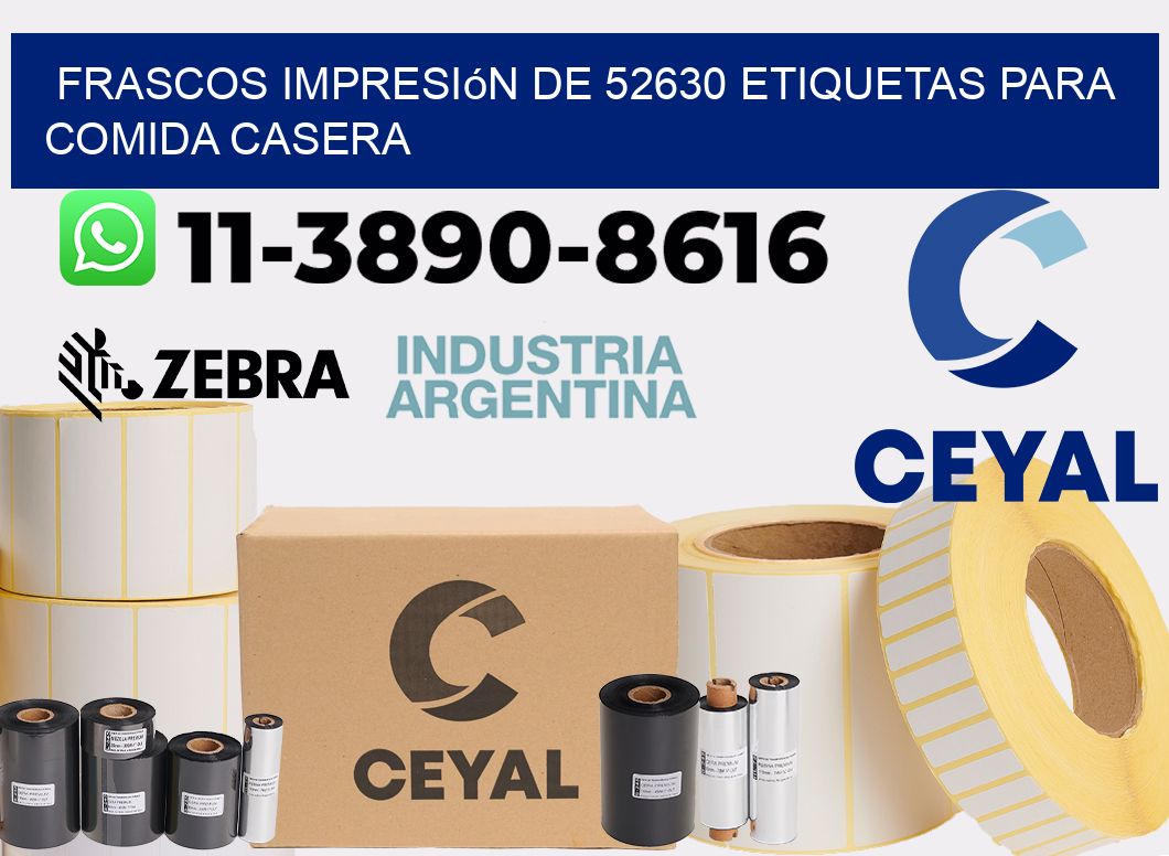 frascos impresión de 52630 etiquetas para comida casera