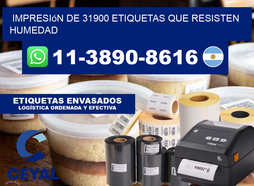 impresión de 31900 etiquetas que resisten humedad