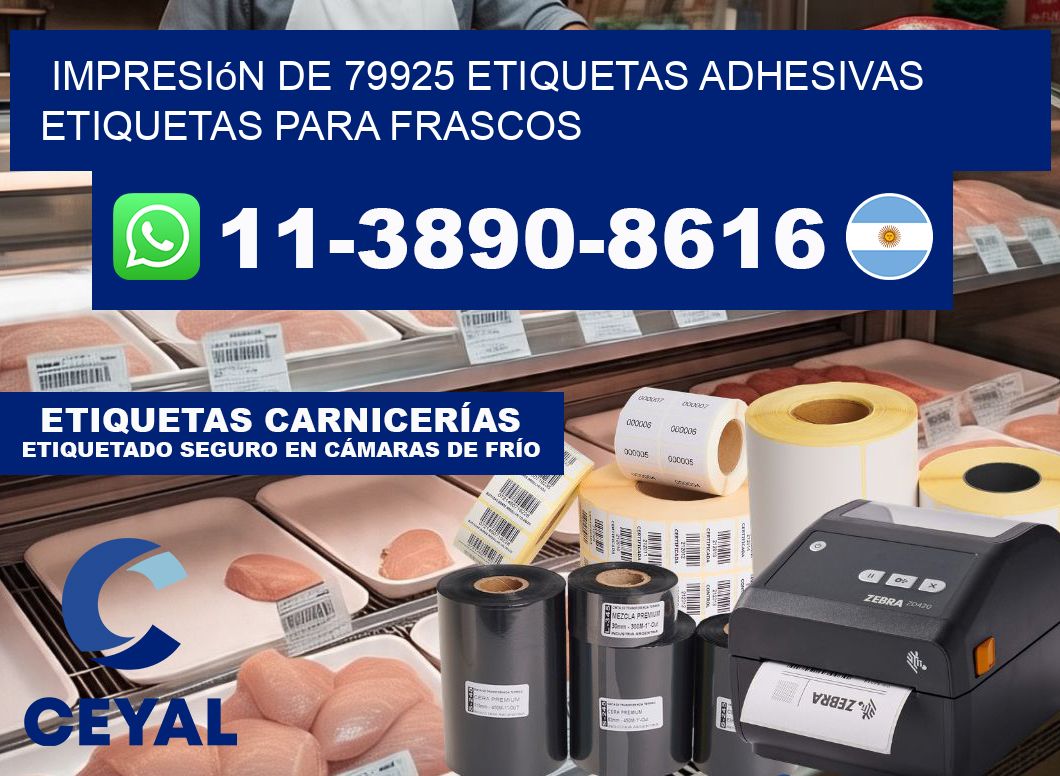impresión de 79925 etiquetas adhesivas etiquetas para frascos
