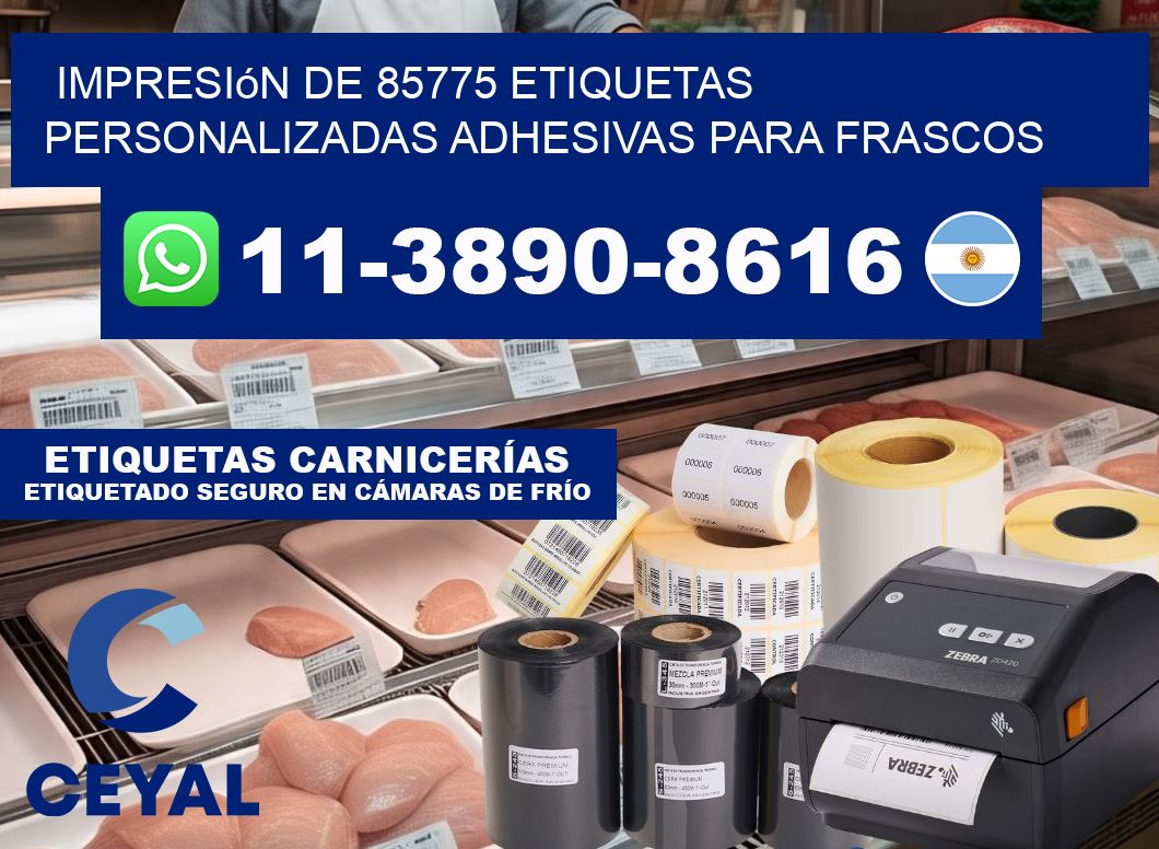 impresión de 85775 etiquetas personalizadas adhesivas para frascos