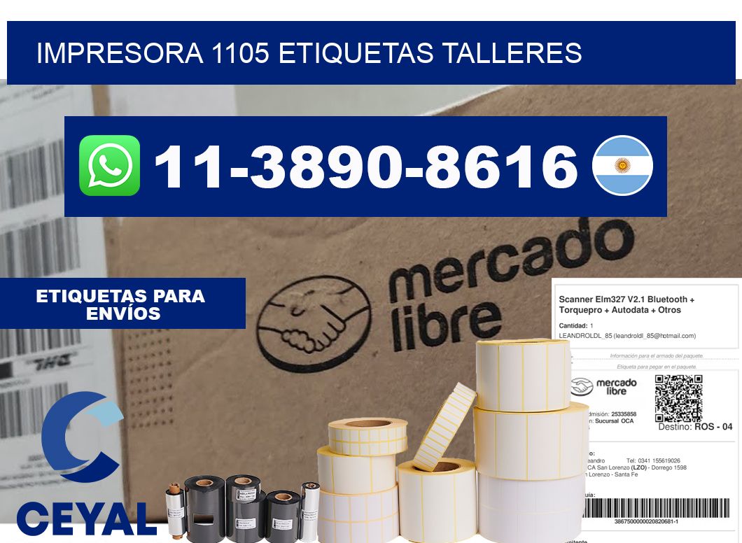 impresora 1105 etiquetas talleres