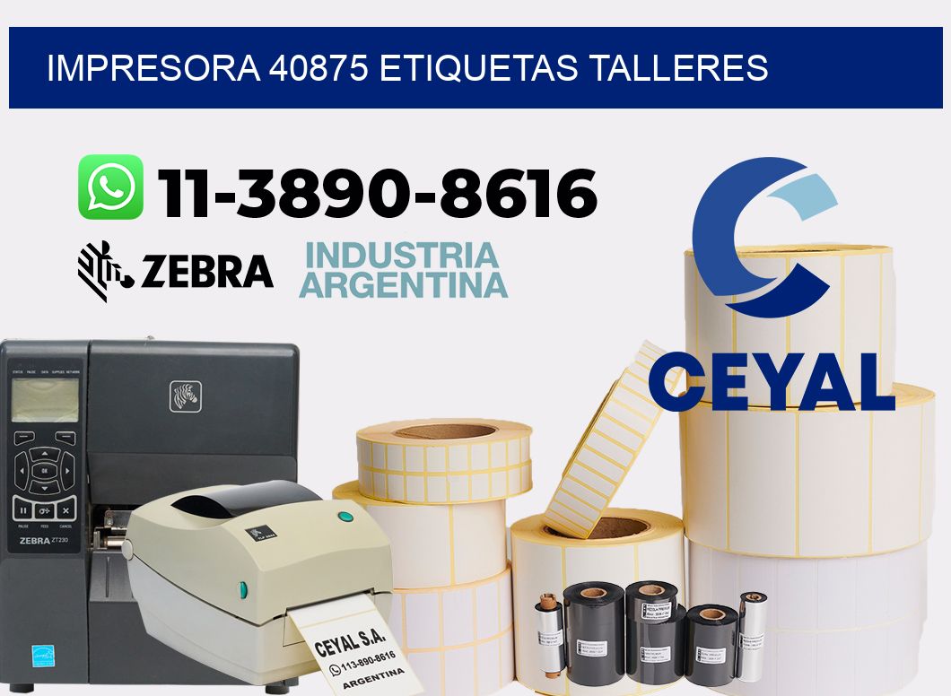 impresora 40875 etiquetas talleres