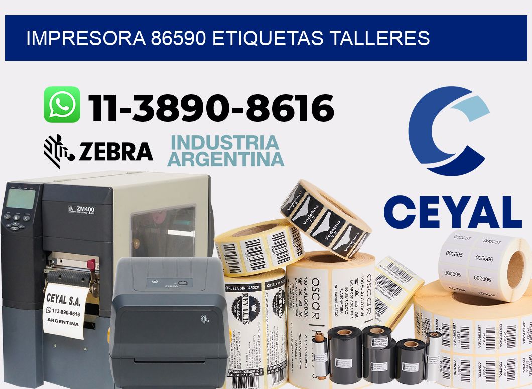 impresora 86590 etiquetas talleres