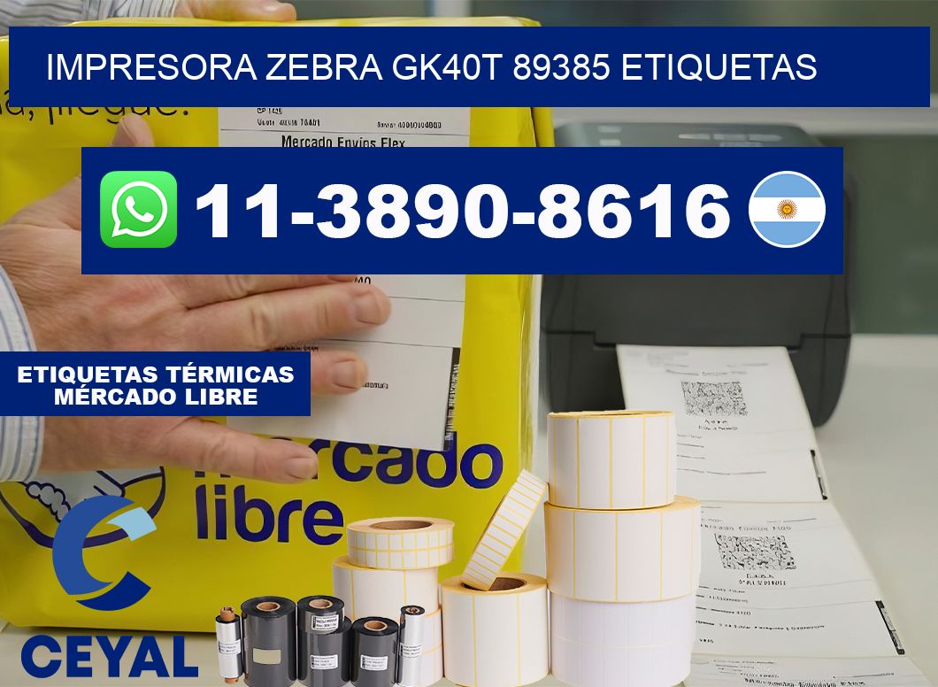 impresora zebra gk40t 89385 etiquetas