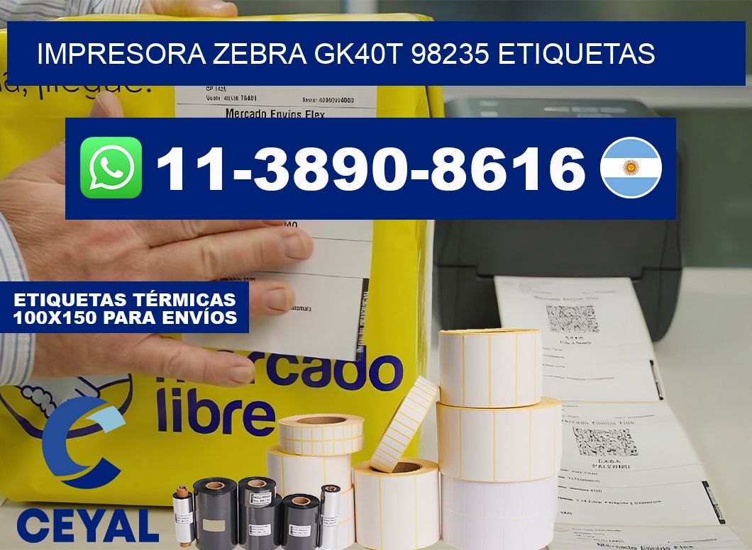 impresora zebra gk40t 98235 etiquetas