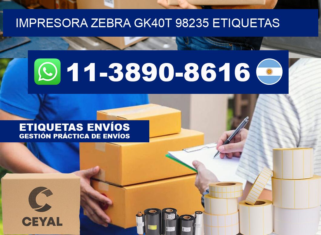 impresora zebra gk40t 98235 etiquetas
