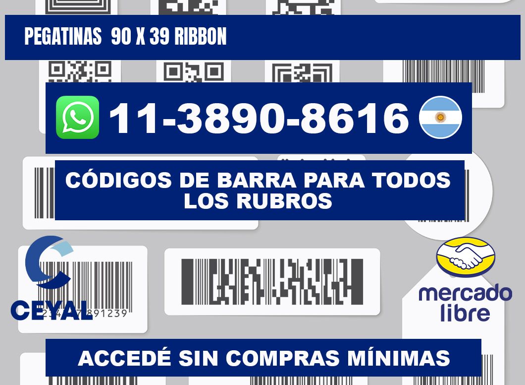 pegatinas 90 x 39 ribbon