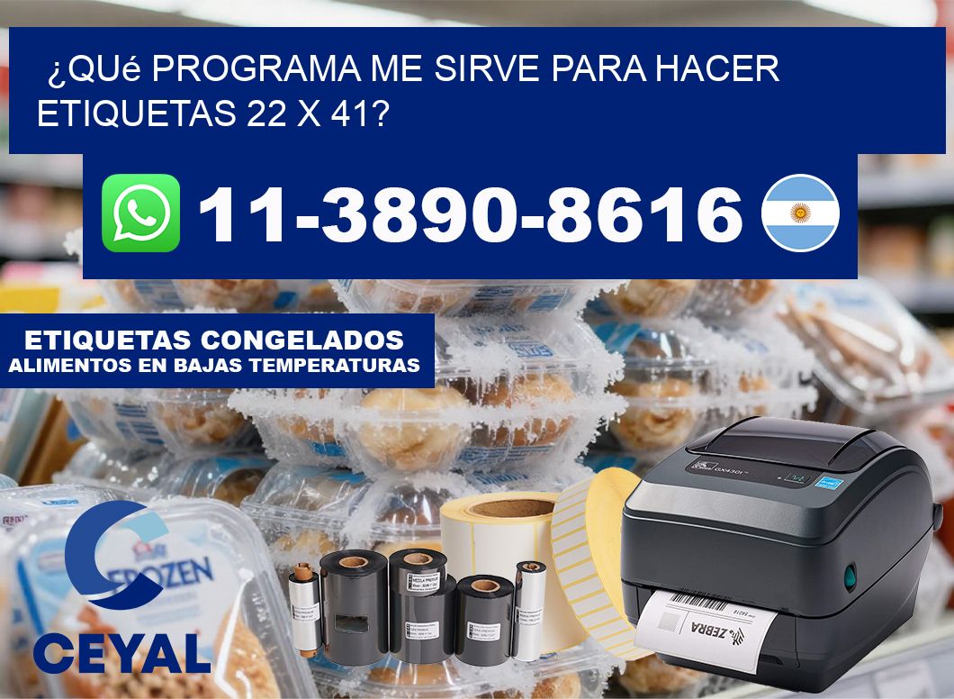 ¿Qué programa me sirve para hacer etiquetas 22 x 41?