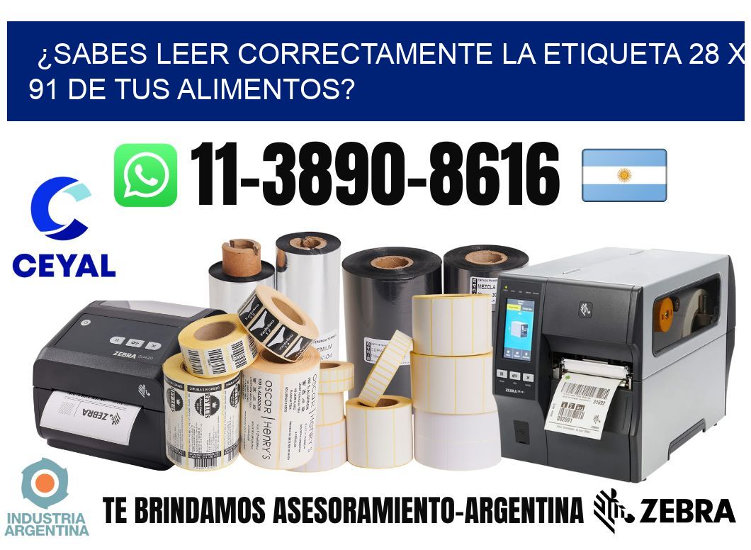 ¿Sabes leer correctamente la etiqueta 28 x 91 de tus alimentos?
