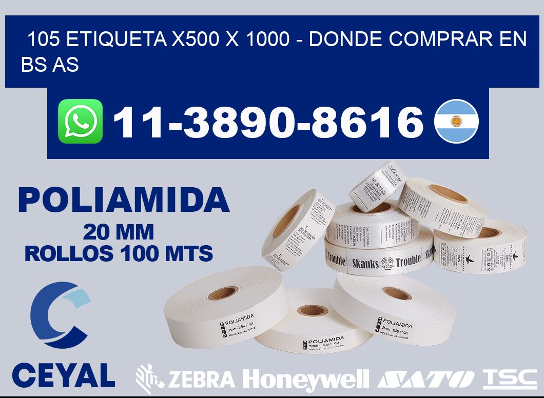 105 etiqueta x500 x 1000 - Donde Comprar en bs as