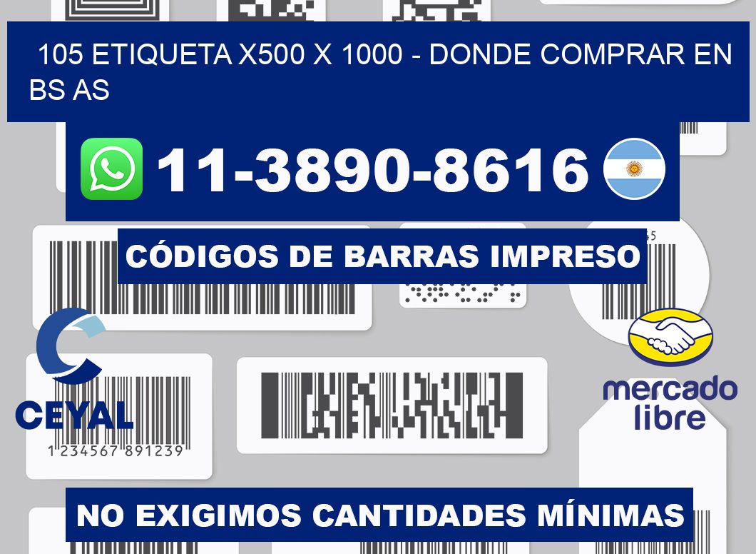 105 etiqueta x500 x 1000 - Donde Comprar en bs as