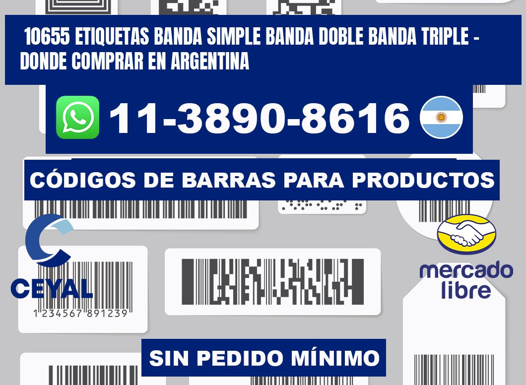 10655 etiquetas banda simple banda doble banda triple - Donde Comprar en Argentina