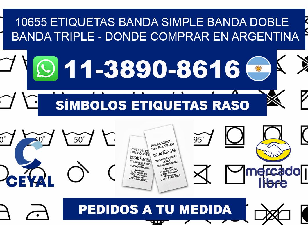 10655 etiquetas banda simple banda doble banda triple - Donde Comprar en Argentina