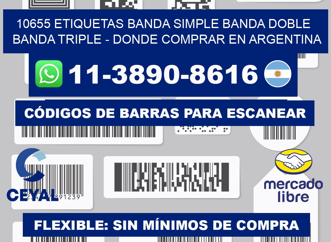 10655 etiquetas banda simple banda doble banda triple - Donde Comprar en Argentina