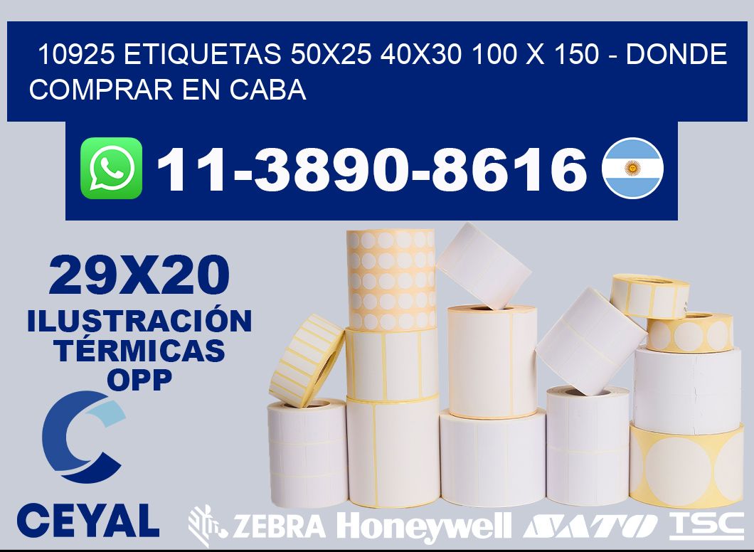 10925 etiquetas 50x25 40x30 100 x 150 - Donde Comprar en Caba