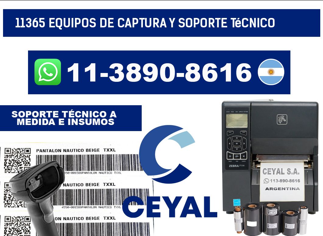 11365 Equipos de Captura y Soporte Técnico