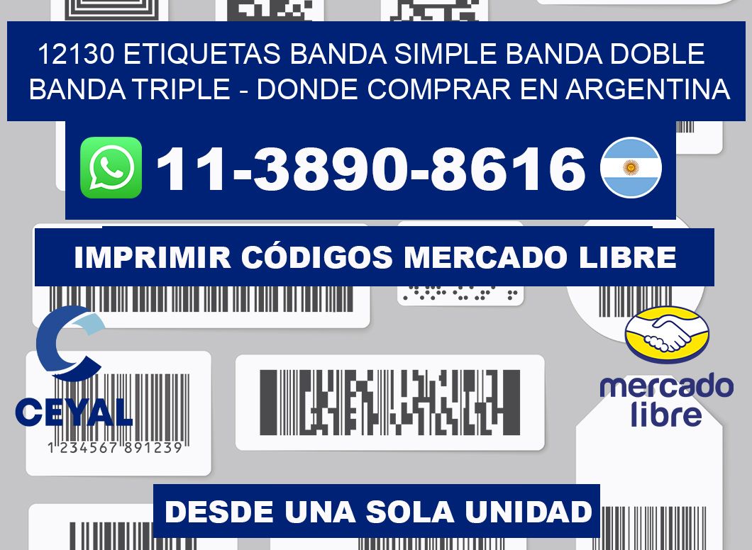 12130 etiquetas banda simple banda doble banda triple - Donde Comprar en Argentina