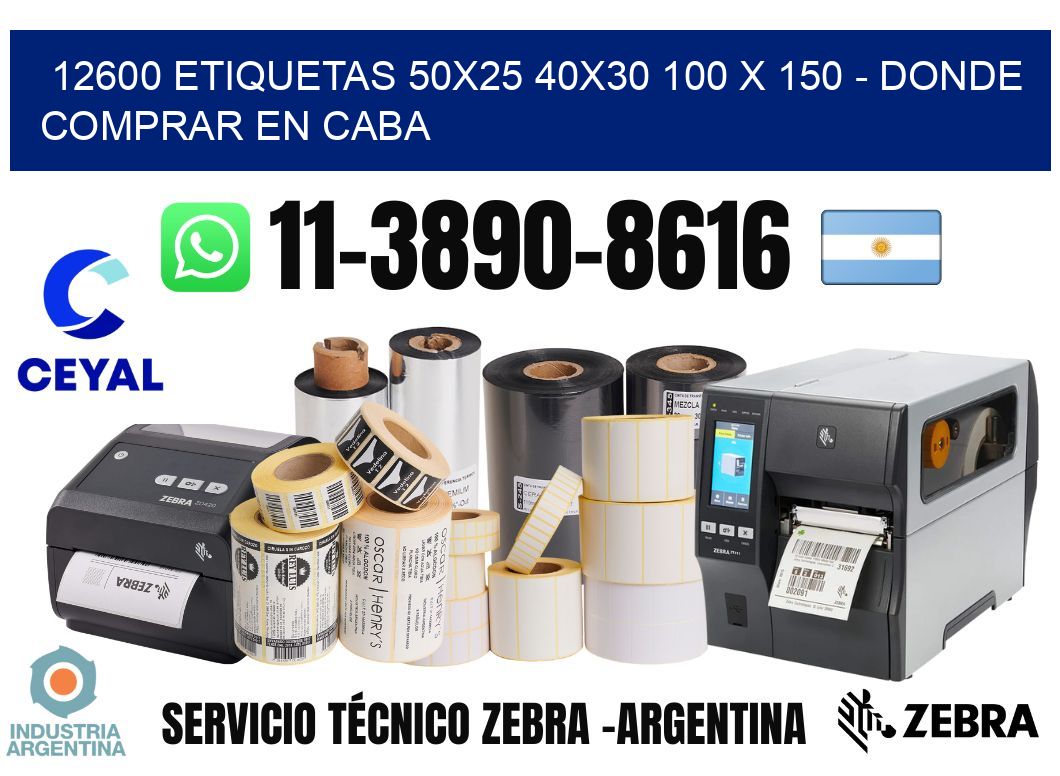 12600 etiquetas 50x25 40x30 100 x 150 - Donde Comprar en Caba