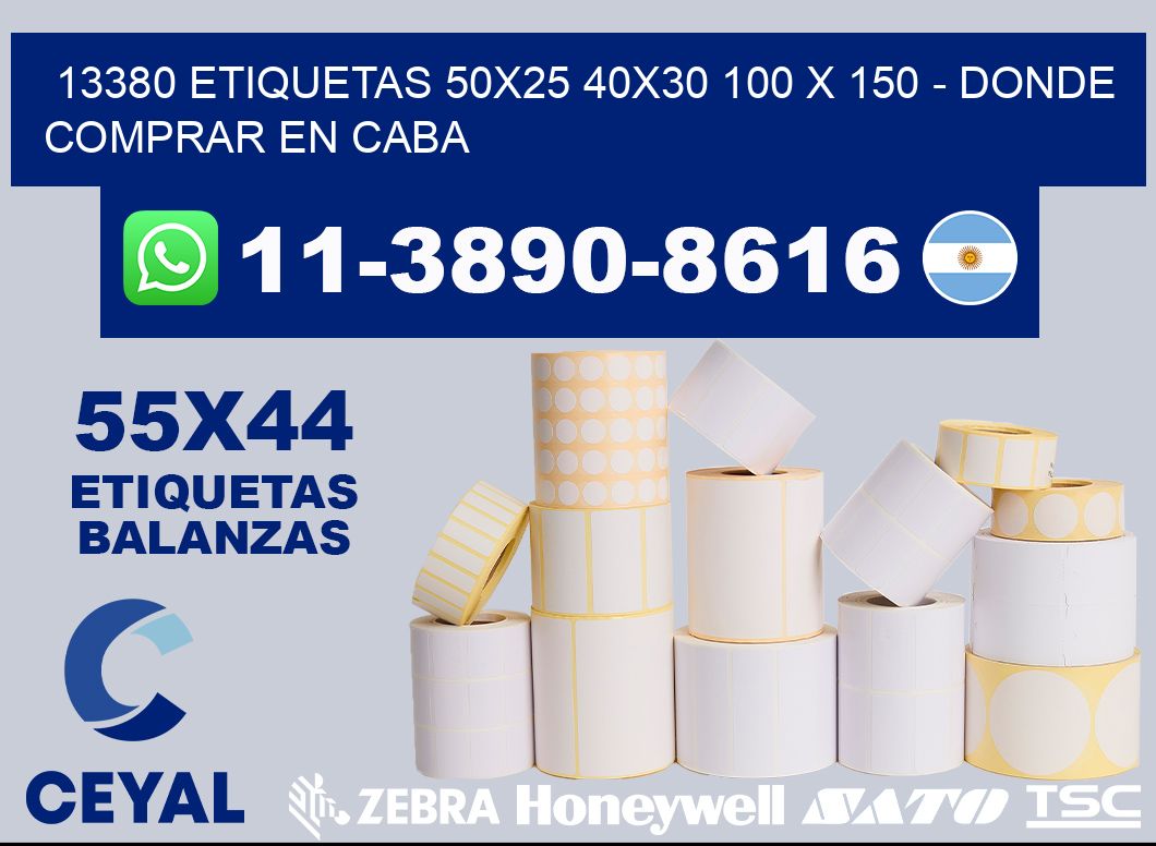 13380 etiquetas 50x25 40x30 100 x 150 - Donde Comprar en Caba
