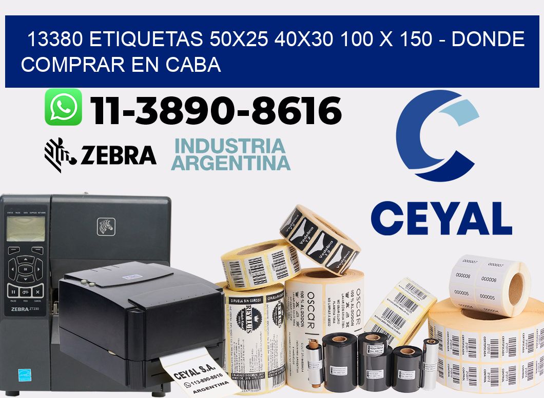 13380 etiquetas 50x25 40x30 100 x 150 - Donde Comprar en Caba