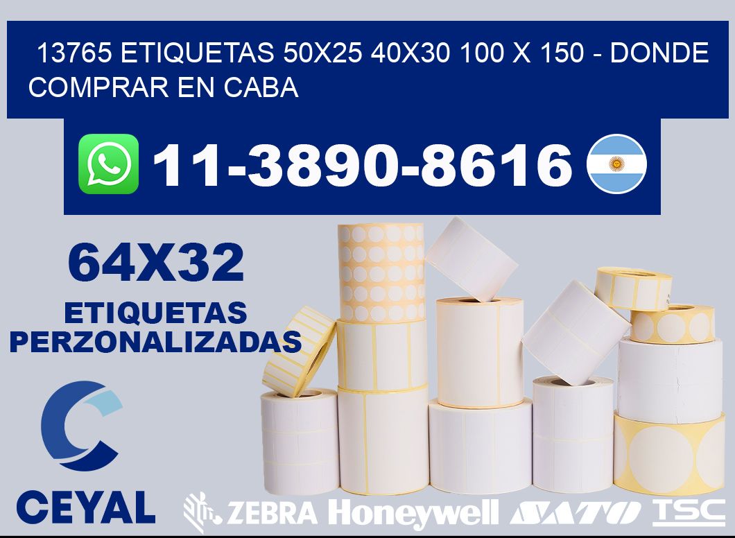 13765 etiquetas 50x25 40x30 100 x 150 - Donde Comprar en Caba