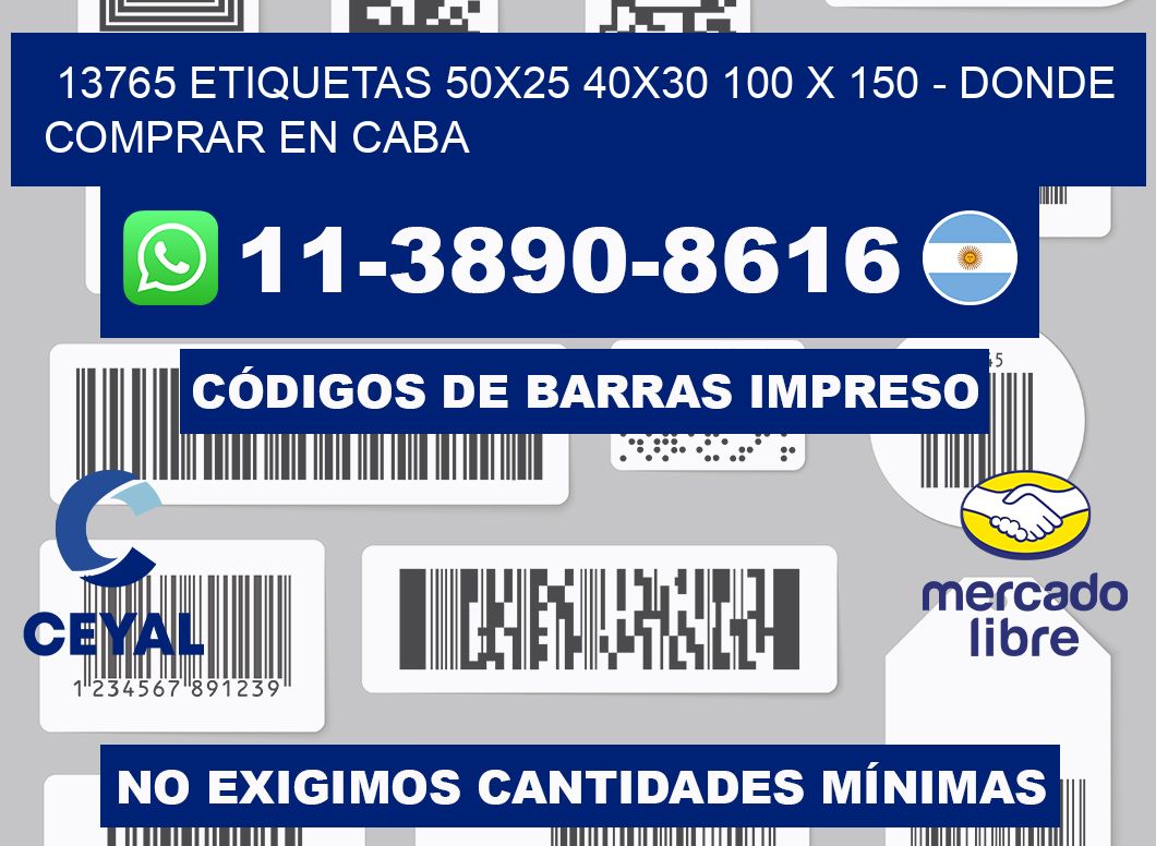 13765 etiquetas 50x25 40x30 100 x 150 - Donde Comprar en Caba