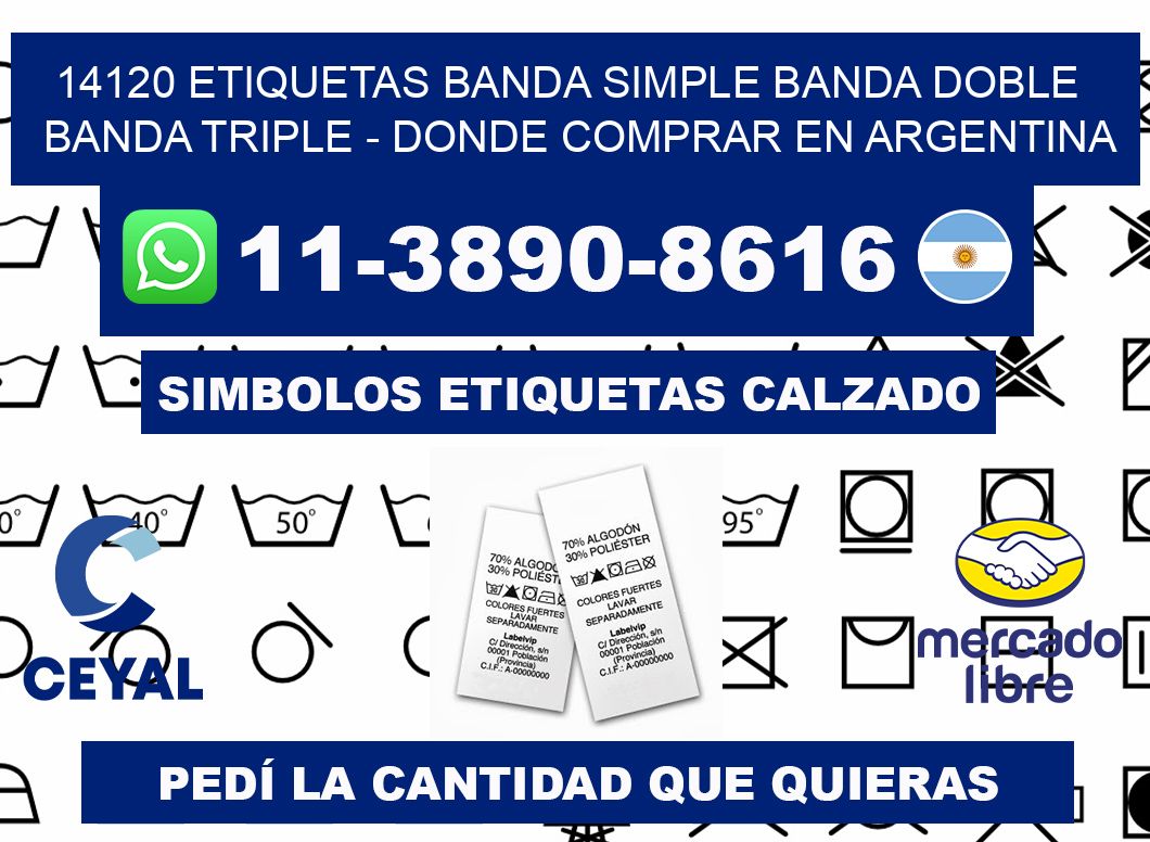 14120 etiquetas banda simple banda doble banda triple - Donde Comprar en Argentina