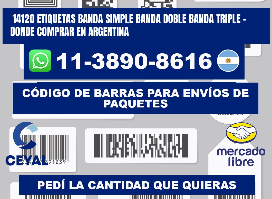 14120 etiquetas banda simple banda doble banda triple - Donde Comprar en Argentina