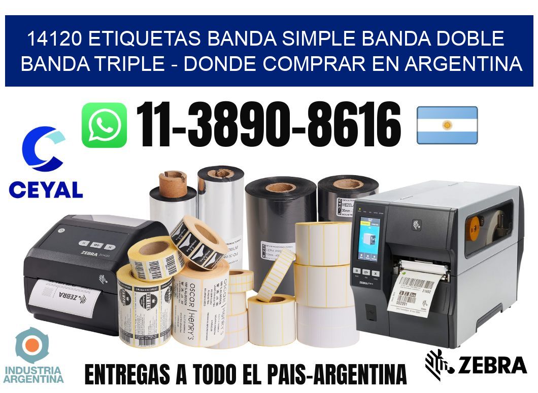 14120 etiquetas banda simple banda doble banda triple - Donde Comprar en Argentina