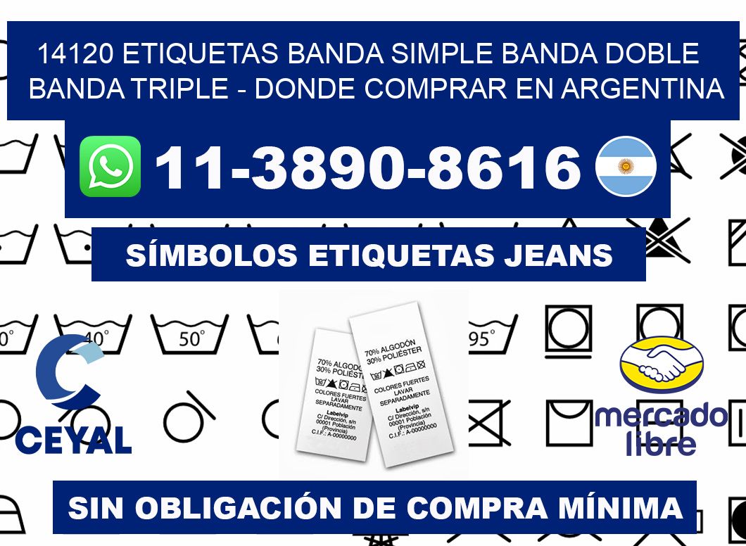 14120 etiquetas banda simple banda doble banda triple - Donde Comprar en Argentina