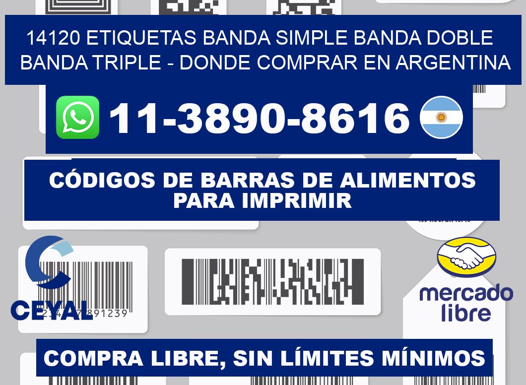 14120 etiquetas banda simple banda doble banda triple - Donde Comprar en Argentina