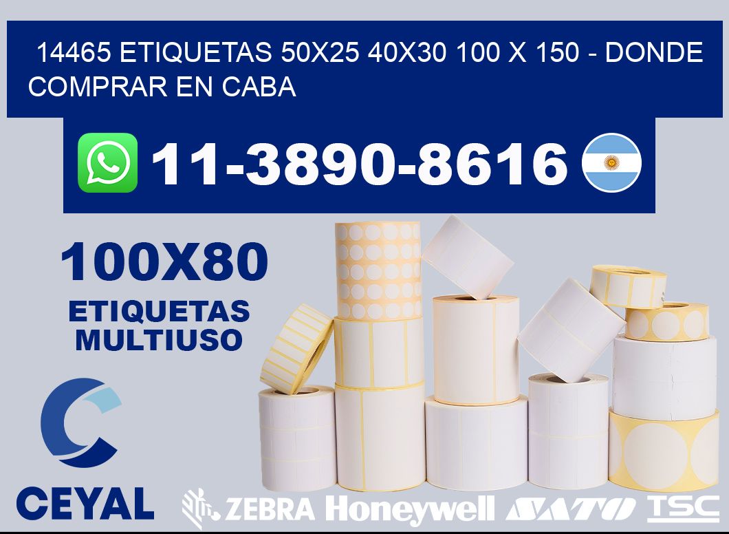 14465 etiquetas 50x25 40x30 100 x 150 - Donde Comprar en Caba