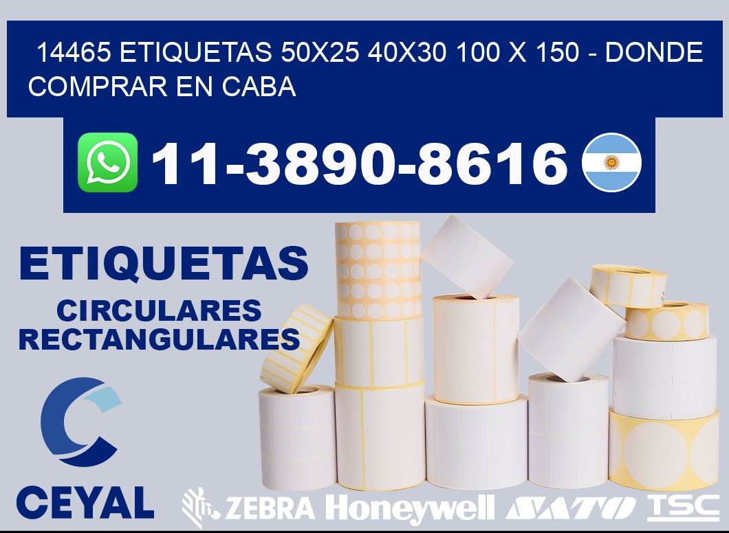 14465 etiquetas 50x25 40x30 100 x 150 - Donde Comprar en Caba