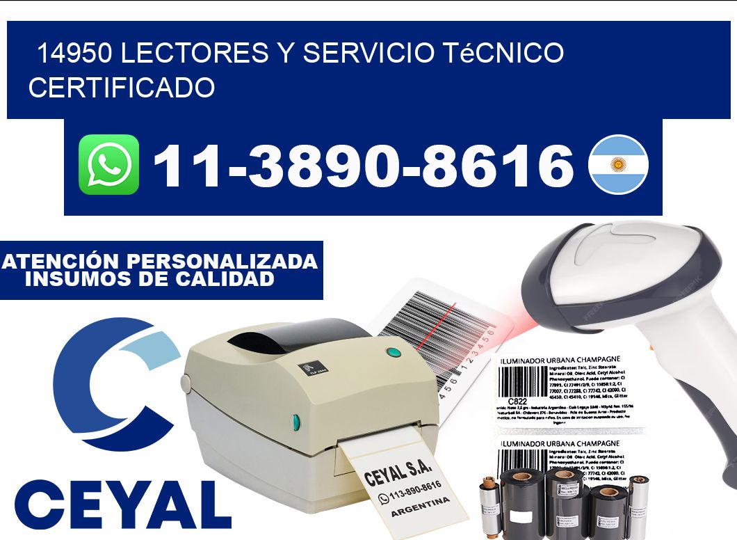 14950 Lectores y Servicio Técnico Certificado