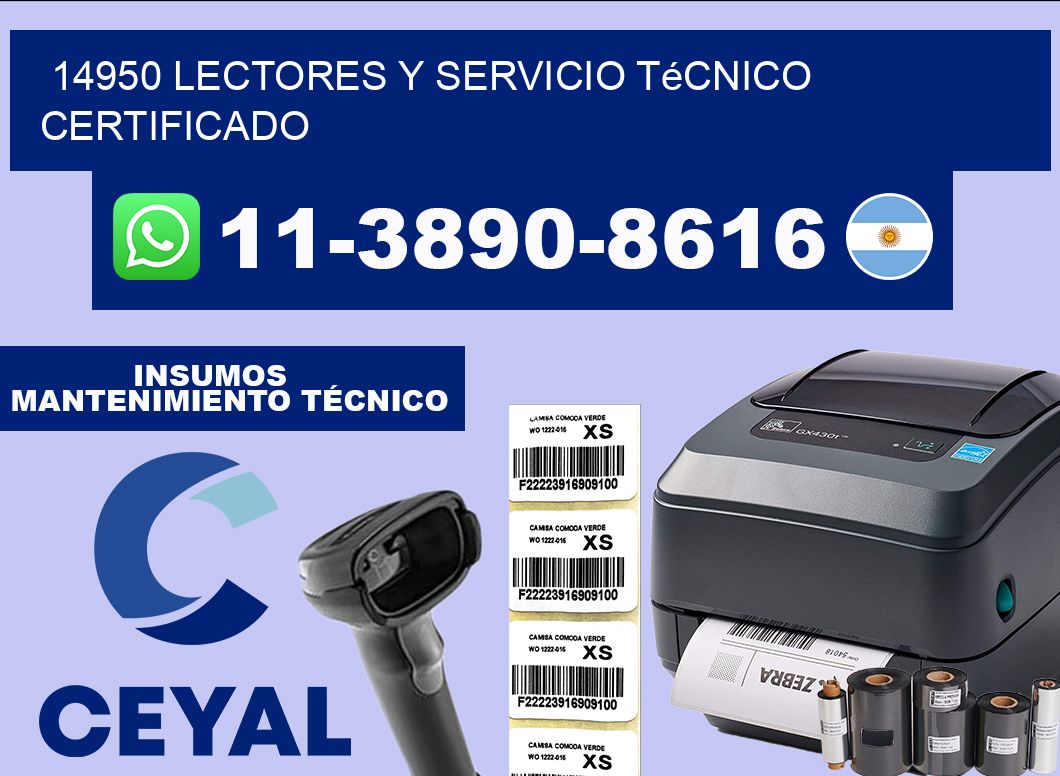 14950 Lectores y Servicio Técnico Certificado