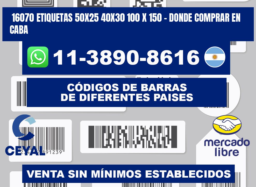 16070 etiquetas 50x25 40x30 100 x 150 - Donde Comprar en Caba