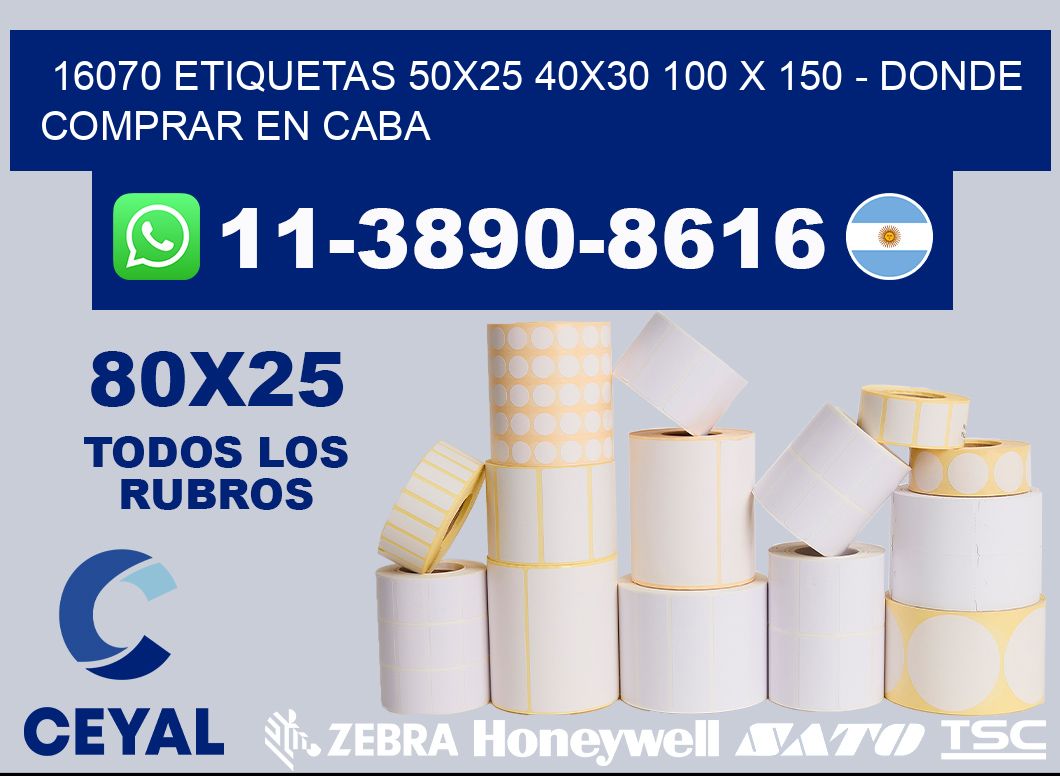 16070 etiquetas 50x25 40x30 100 x 150 - Donde Comprar en Caba