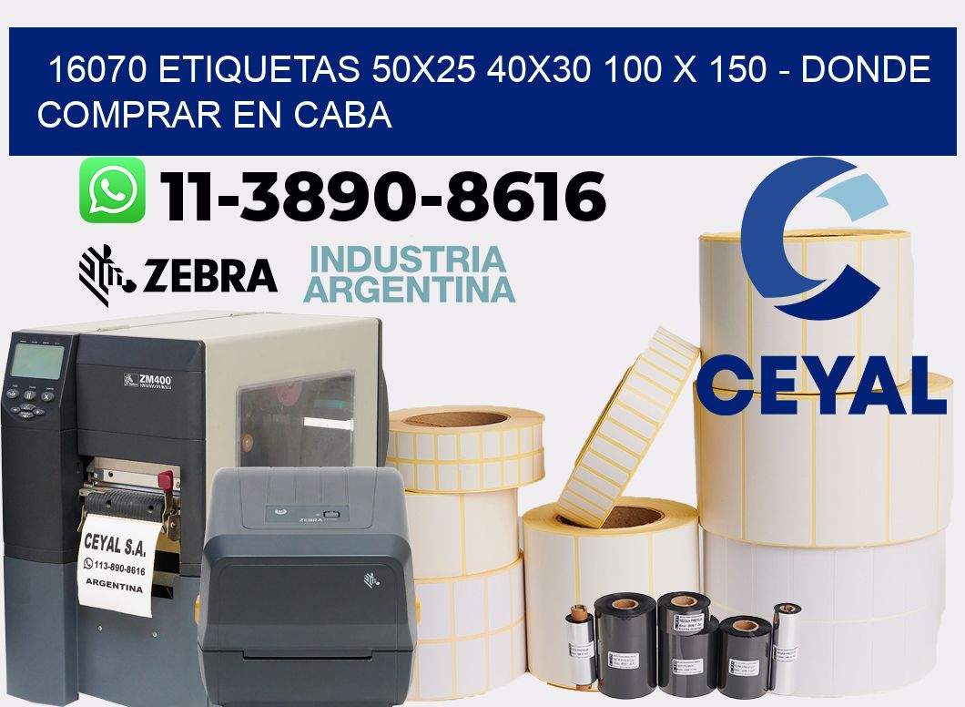 16070 etiquetas 50x25 40x30 100 x 150 - Donde Comprar en Caba