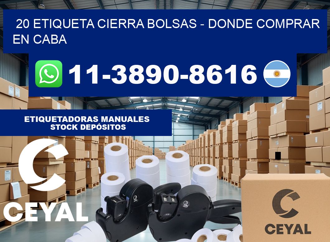 20 etiqueta Cierra Bolsas – Donde Comprar en Caba