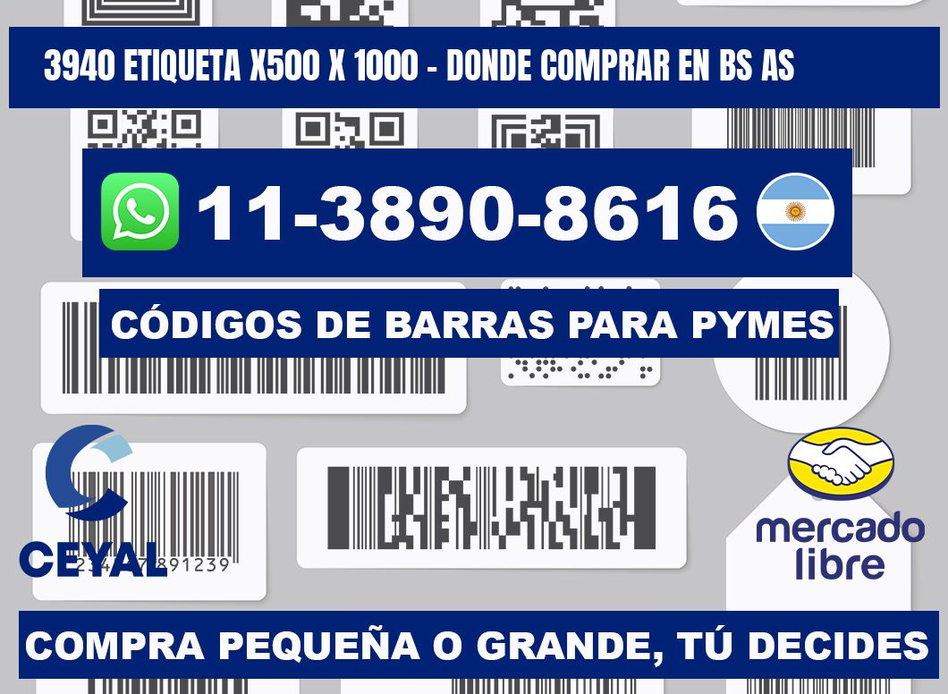 3940 etiqueta x500 x 1000 - Donde Comprar en bs as