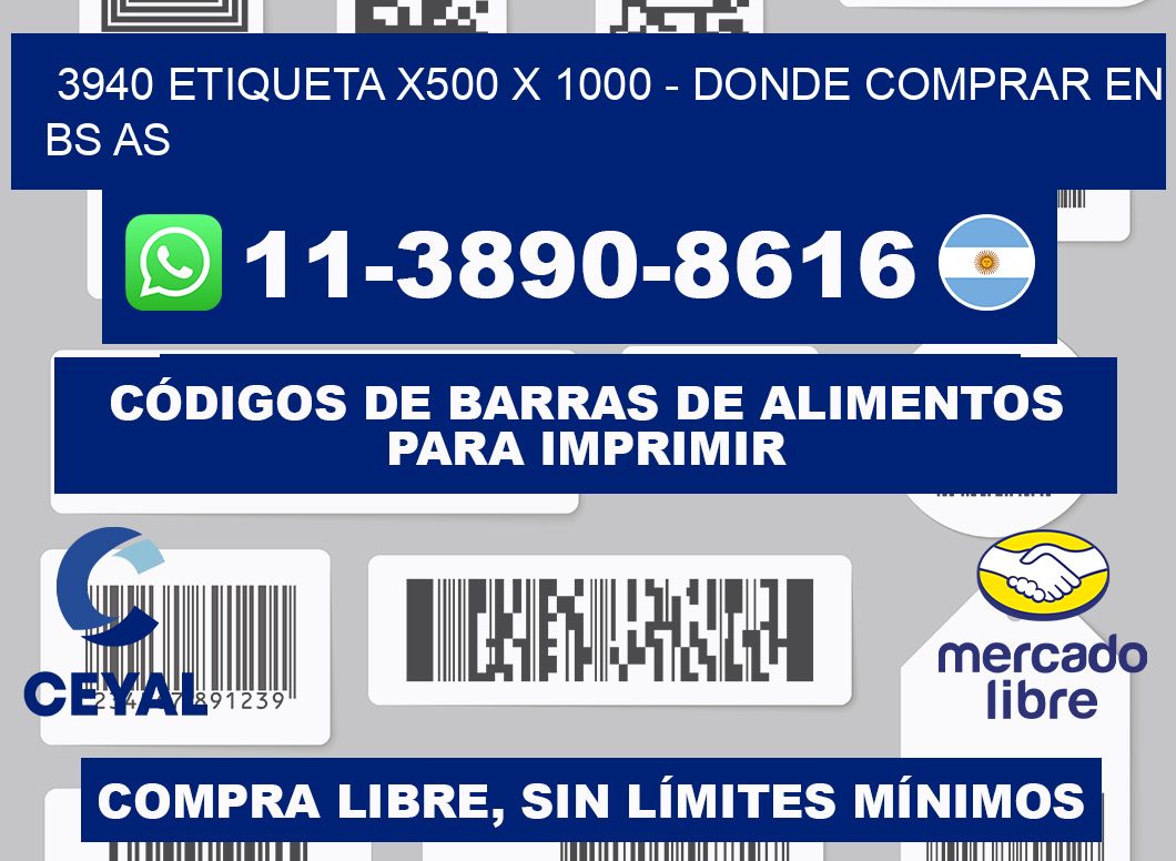 3940 etiqueta x500 x 1000 - Donde Comprar en bs as