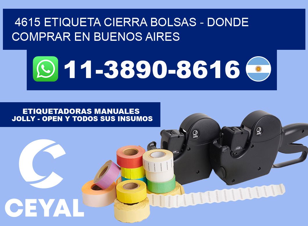 4615 etiqueta Cierra Bolsas - Donde Comprar en Buenos Aires