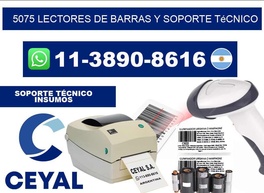5075 Lectores de barras y Soporte Técnico
